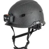 Online Premium KARBN Pattern Non-Vented Class E Safety Helmet with Headlamp Protective Head Gear