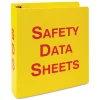 Clearance GHS SDS 11 in. x 8.5 in. 2.5 in. Capacity 3 Rings Binder - Yellow/Red Binders & Binding Supplies