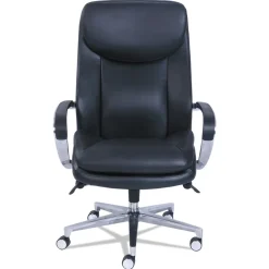 Clearance Commercial 2000 Big/tall Executive Chair, Lumbar, Supports 400 Lb, 20.25-in To 23.25-in Seat Height, Black Seat/back, Silver Base Office Furniture & Lighting