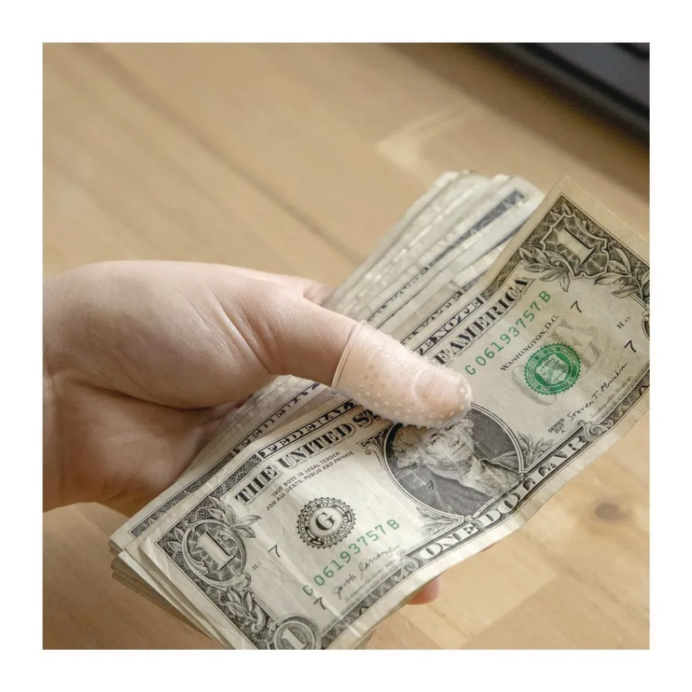 Online Micro-Gel Fingertips - Small/Medium/Large/X-Large Clear (12/Pack) Cleaning & Janitorial Supplies