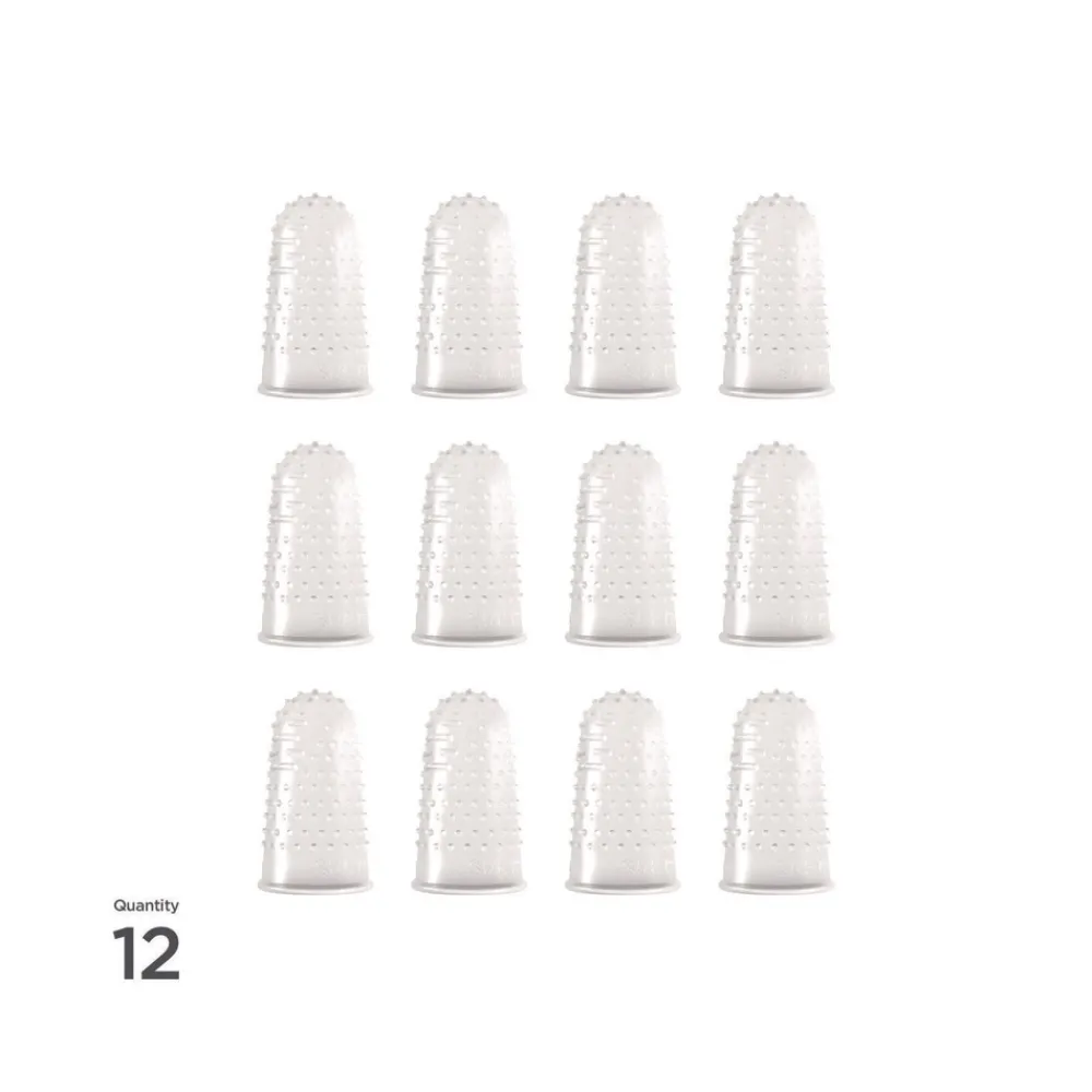 New Size 12 Micro-Gel Fingertips - Large Clear (12/Pack) Cleaning & Janitorial Supplies