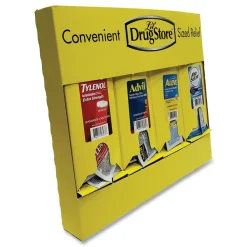 Hot Plastic Case Single-Dose Medicine Dispenser - Yellow Cleaning & Janitorial Supplies