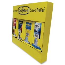 Hot Plastic Case Single-Dose Medicine Dispenser - Yellow Cleaning & Janitorial Supplies