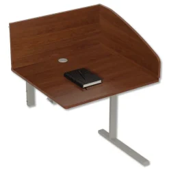 Clearance 31.25 in. x 23.25 in. x 45.25 in. 1-Leg Study Carrell Add On - Cherry Office Furniture & Lighting