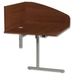 Clearance 31.25 in. x 23.25 in. x 45.25 in. 1-Leg Study Carrell Add On - Cherry Office Furniture & Lighting