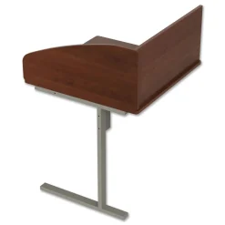 Clearance 31.25 in. x 23.25 in. x 45.25 in. 1-Leg Study Carrell Add On - Cherry Office Furniture & Lighting