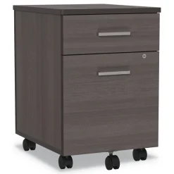 Online 16.5 in. x 19.75 in. x 23.63 in. Left or Right 2-Drawer Box/File Legal/Letter Trento Line Mobile Pedestal File - Mocha Office Furniture & Lighting