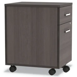 Online 16.5 in. x 19.75 in. x 23.63 in. Left or Right 2-Drawer Box/File Legal/Letter Trento Line Mobile Pedestal File - Mocha Office Furniture & Lighting