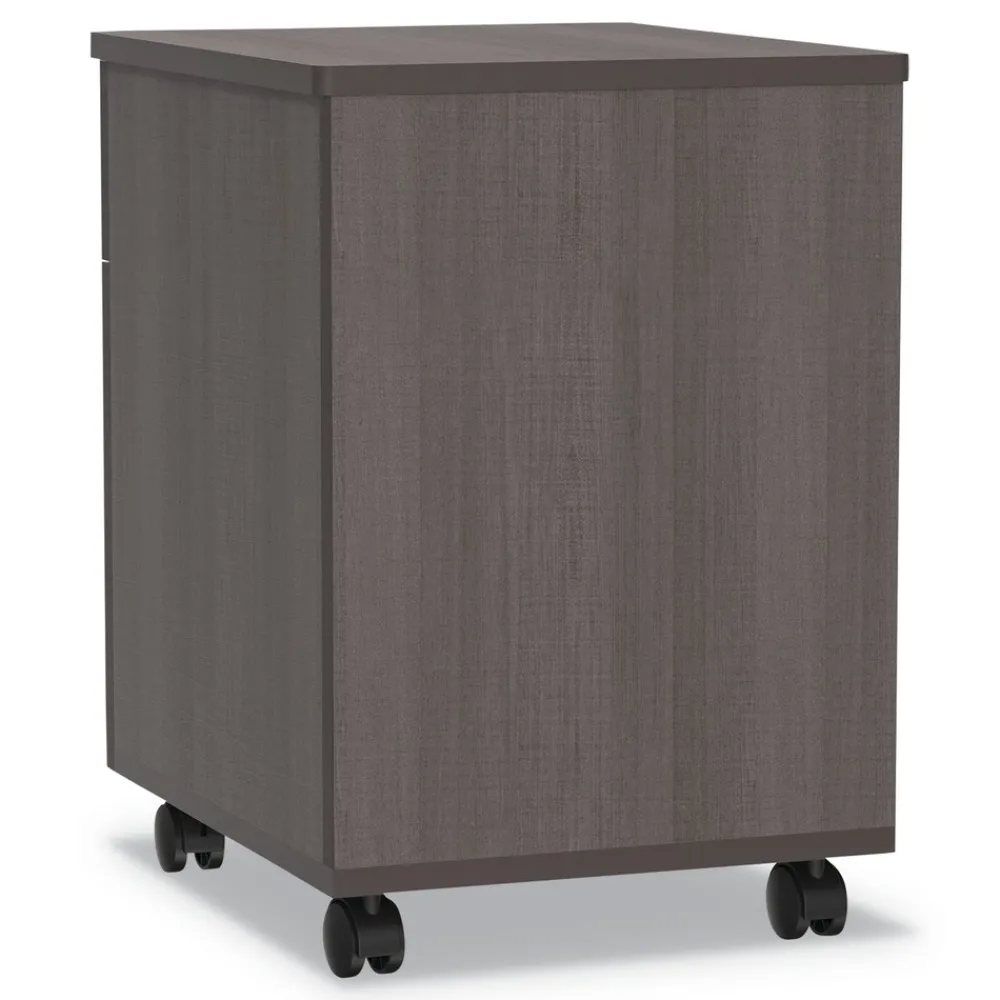 Online 16.5 in. x 19.75 in. x 23.63 in. Left or Right 2-Drawer Box/File Legal/Letter Trento Line Mobile Pedestal File - Mocha Office Furniture & Lighting