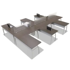 Online Trento Line 47.13 in. x 1.75 in. x 15.5 in. Polycarbonate Dividing Panel - Translucent Office Furniture & Lighting