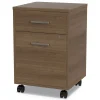 Best Urban 16 in. x 15.25 in. x 23.75 in. Legal/A4 Left or Right 2-Drawers Box/File Mobile File Pedestal - Natural Walnut Office Furniture & Lighting