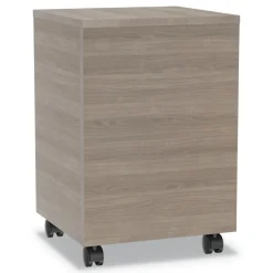 Best Urban 16 in. x 15.25 in. x 23.75 in. Legal/A4 Left or Right 2-Drawers Box/File Mobile File Pedestal - Natural Walnut Office Furniture & Lighting