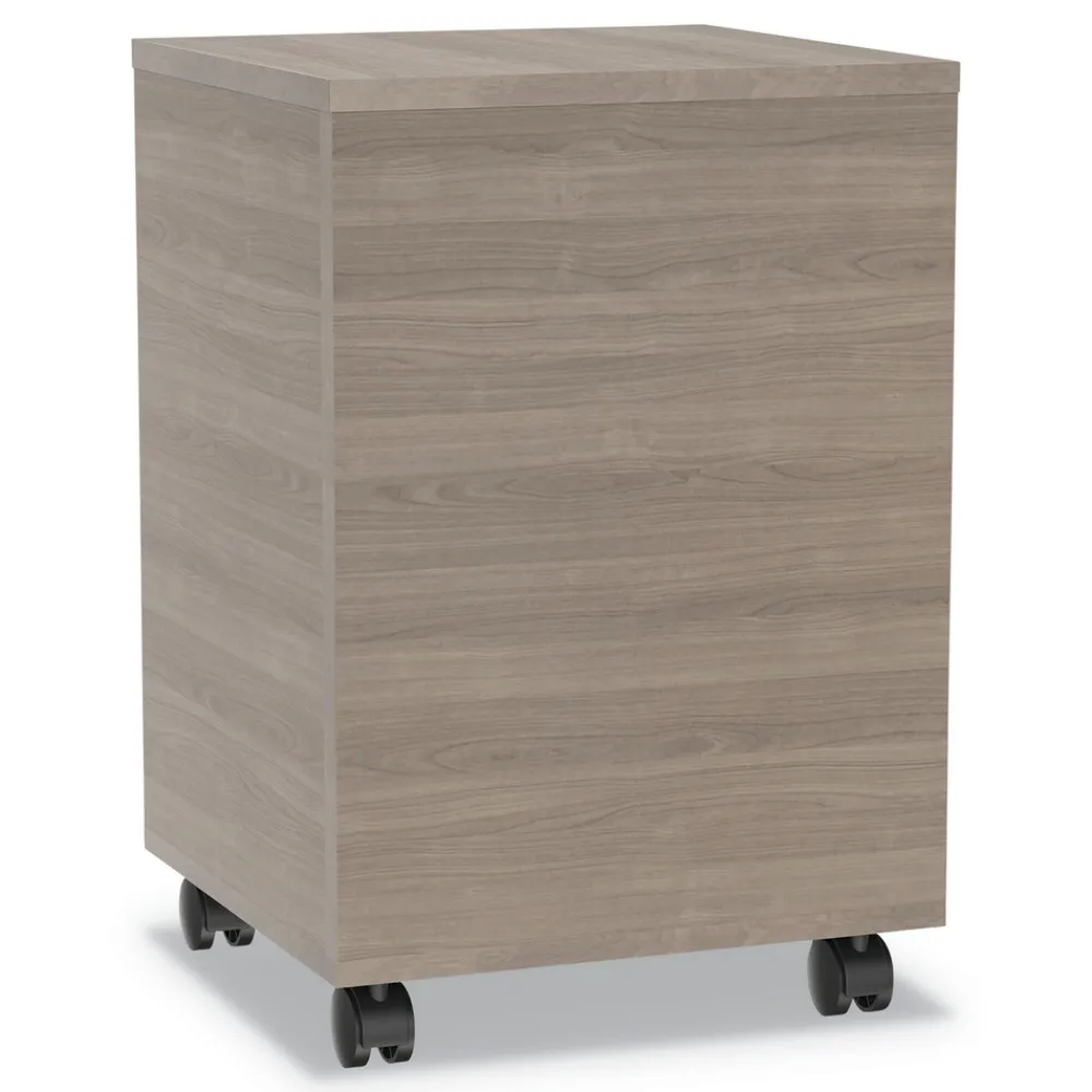 Best Urban 16 in. x 15.25 in. x 23.75 in. Legal/A4 Left or Right 2-Drawers Box/File Mobile File Pedestal - Natural Walnut Office Furniture & Lighting