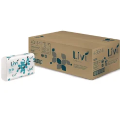 Outlet 9.45 in. x 9.06 in. 1-Ply Multifold Towel - White (16/Carton) Cleaning & Janitorial Supplies