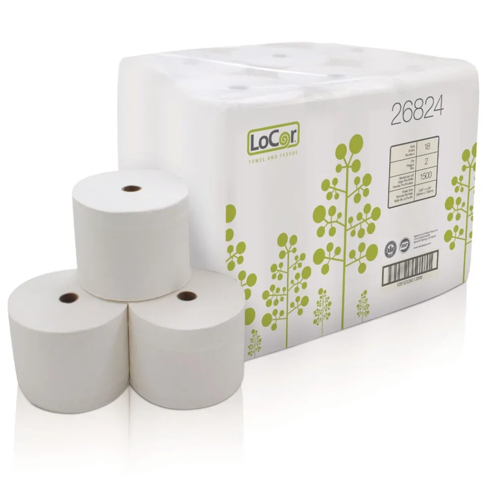2-Ply High-Capacity Bath Tissue - White (18 Rolls/Carton) Cleaning & Janitorial Supplies
