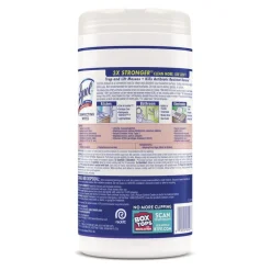 Clearance 19200-89347 7 in. x 7.25 in. 1-Ply Disinfecting Wipes - Early Morning Breeze, White (6 Canisters/Carton) Cleaning & Janitorial Supplies