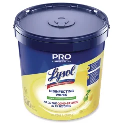 Outlet 19200-99856 6 in. x 8 in. 1-Ply Professional Disinfecting Wipe Bucket - Lemon and Lime Blossom White (2/Carton) Cleaning & Janitorial Supplies