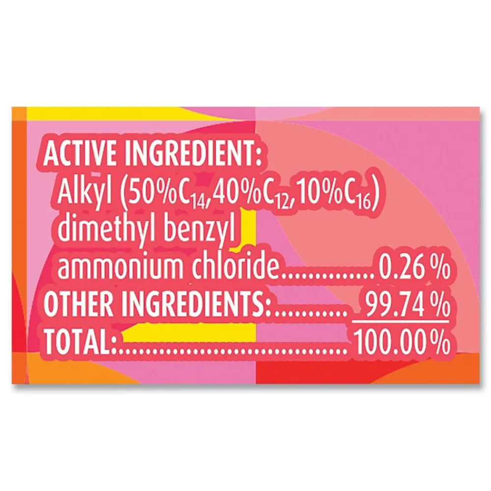 Hot 7 in. x 7.25 in. 1-Ply Disinfecting Wipes - Mango and Hibiscus/White Cleaning & Janitorial Supplies