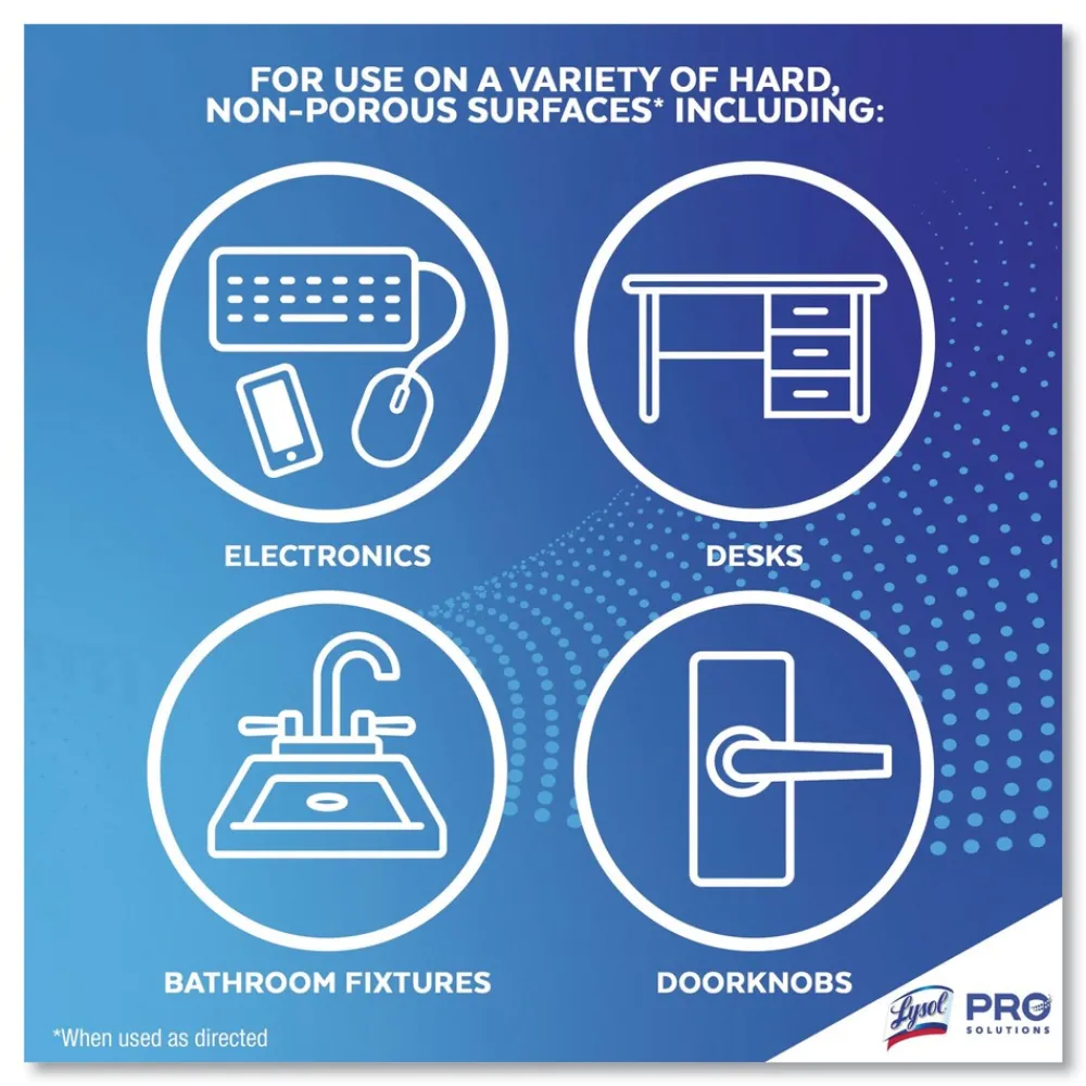 Outlet 6 in. x 8 in. 1-Ply Professional Disinfecting Wipe Bucket - Lemon and Lime Blossom White Cleaning & Janitorial Supplies