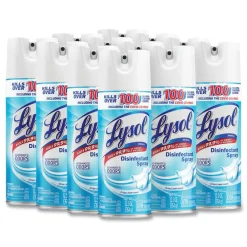Clearance 12.5 oz. Aerosol Disinfectant Spray - Crisp Linen Scent Cleaning & Janitorial Supplies
