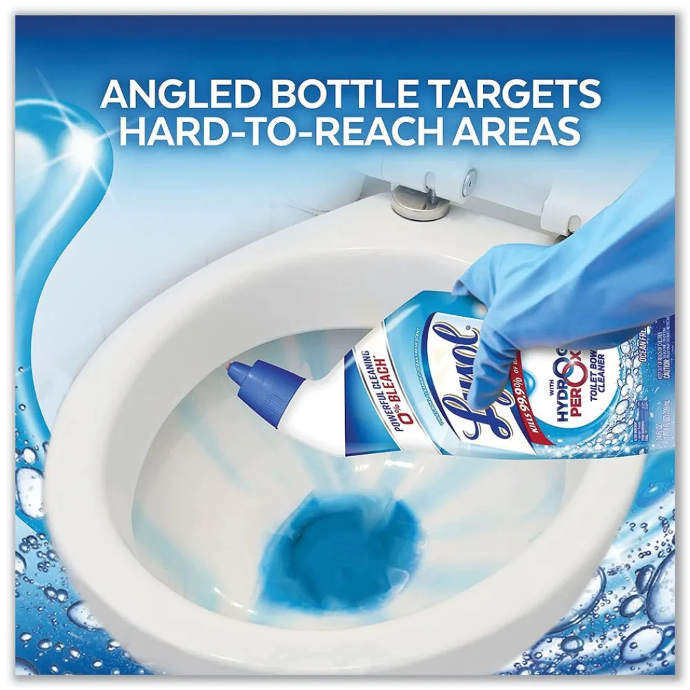 Hot 24 oz. Toilet Bowl Cleaner with Hydrogen Peroxide - Ocean Fresh Scent Cleaning & Janitorial Supplies