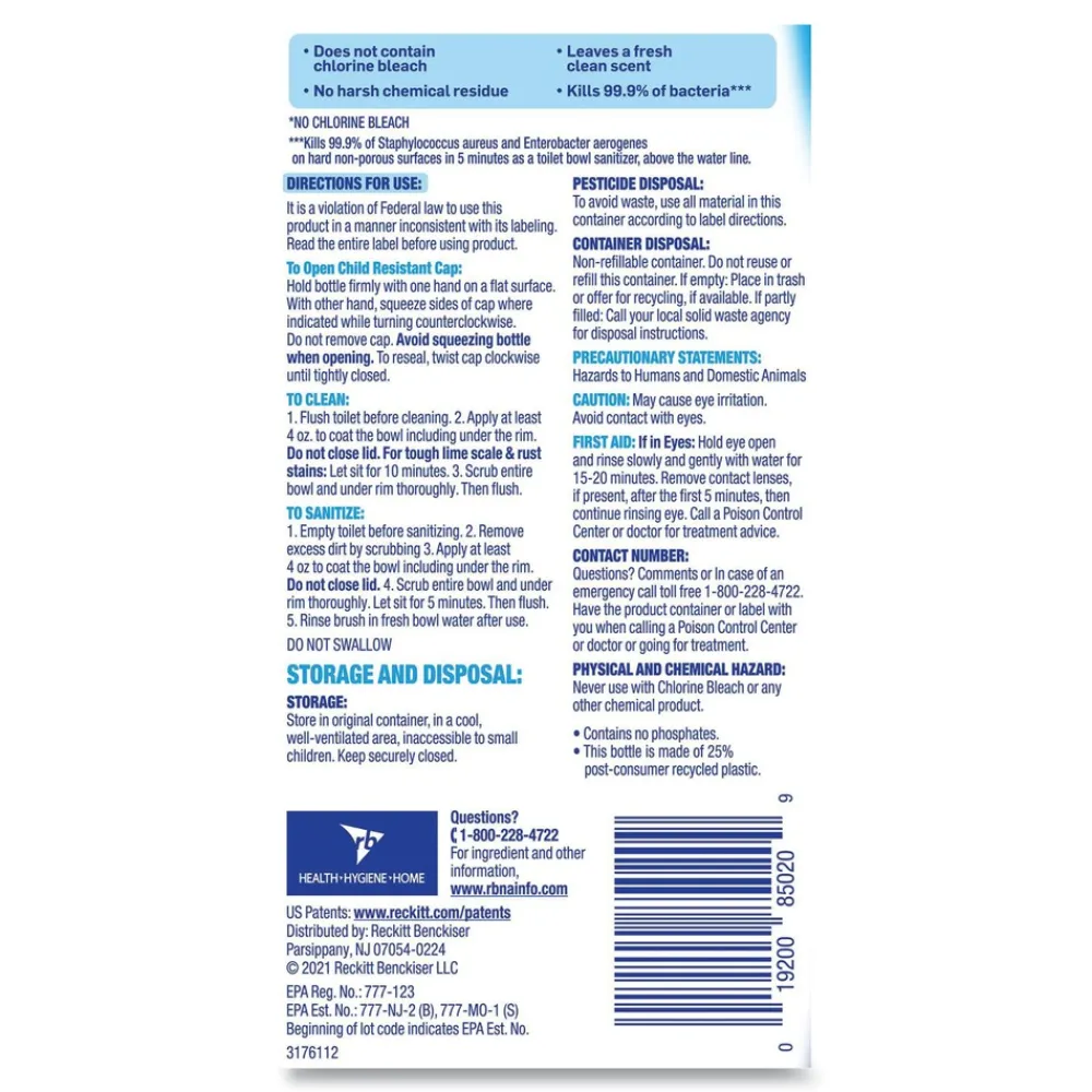 Discount 24 oz Toilet Bowl Cleaner with Hydrogen Peroxide - Ocean Fresh Scent (9/Carton) Cleaning & Janitorial Supplies