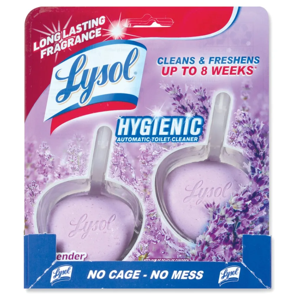 Clearance Hygienic Automatic Toilet Bowl Cleaner - Cotton Lilac (2/Pack) Cleaning & Janitorial Supplies