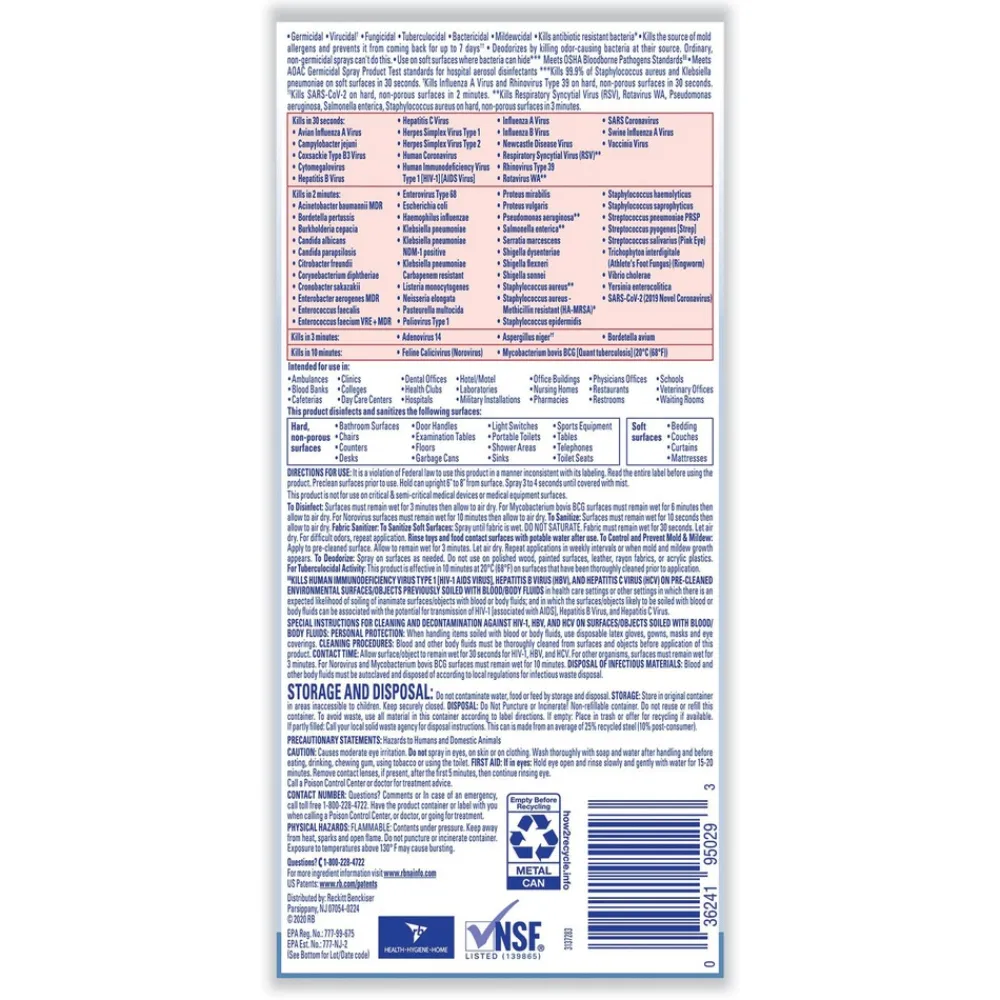 Hot 19 oz. Aerosol Disinfectant Spray - Original (12/Carton) Cleaning & Janitorial Supplies