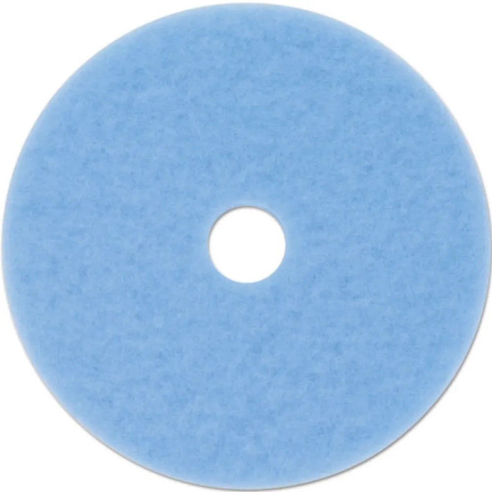 New 20 in. Diameter 3050 Hi-Performance Burnish Pad - Sky Blue (5/Carton) Cleaning & Janitorial Supplies