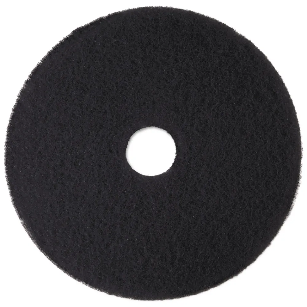 15 in. Diameter Low-Speed High Productivity Floor Pad 7300 - Black (5/Carton) Cleaning & Janitorial Supplies
