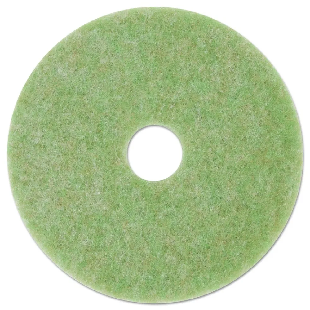 Clearance 20 in. Diameter Low-Speed TopLine Autoscrubber Floor Pads 5000 - Green/Amber (5/Carton) Cleaning & Janitorial Supplies