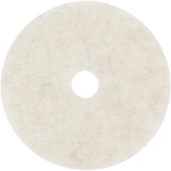 Clearance 20 in. Diameter Ultra High-Speed Natural Blend Floor Burnishing Pads 3300 - White (5/Carton) Cleaning & Janitorial Supplies
