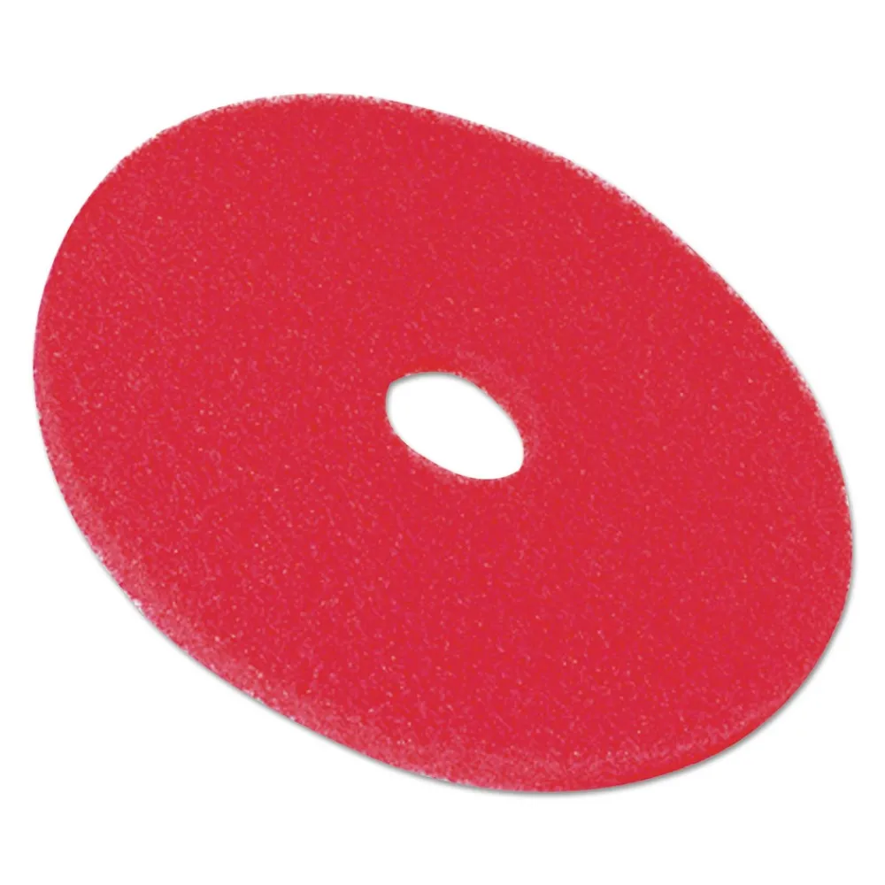 20 in. Low-Speed Buffer Floor Pads - Red (5/Carton) Cleaning & Janitorial Supplies