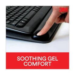 Best 25.5 in. x 10.6 in. Antimicrobial Gel Mouse Pad/Keyboard Wrist Rest Platform - Black/Silver Mouse Pads & Wrist Support