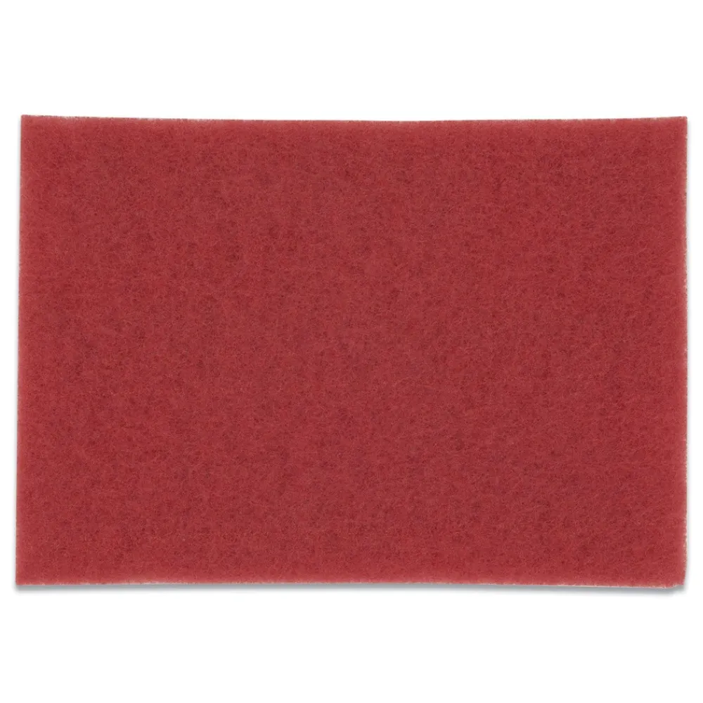 Sale 20 in. x 14 in. Low-Speed Buffer Floor Pads 5100 - Red (10/Carton) Cleaning & Janitorial Supplies