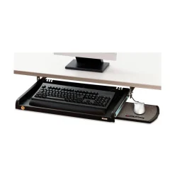 23 in. x 14 in. Under Desk Keyboard Drawer - Black Desk Accessories & Office Organizers