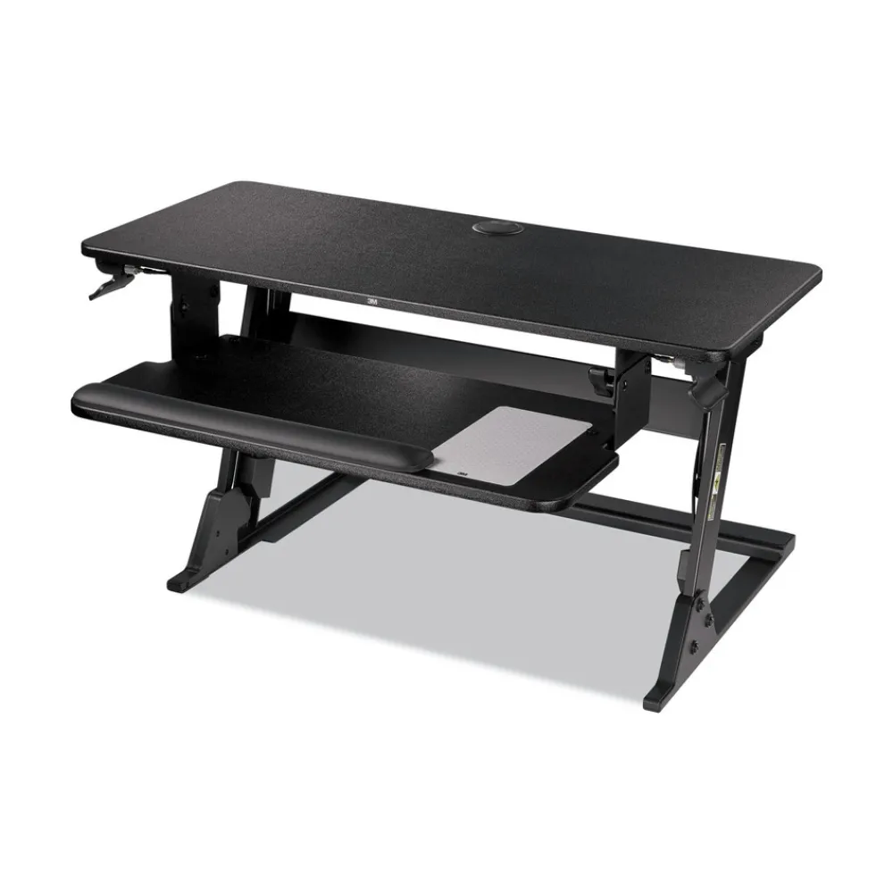 Discount 35.4 in. x 22.2 in. x 6.2 in. to 20 in. Precision Standing Desk - Black Office Furniture & Lighting