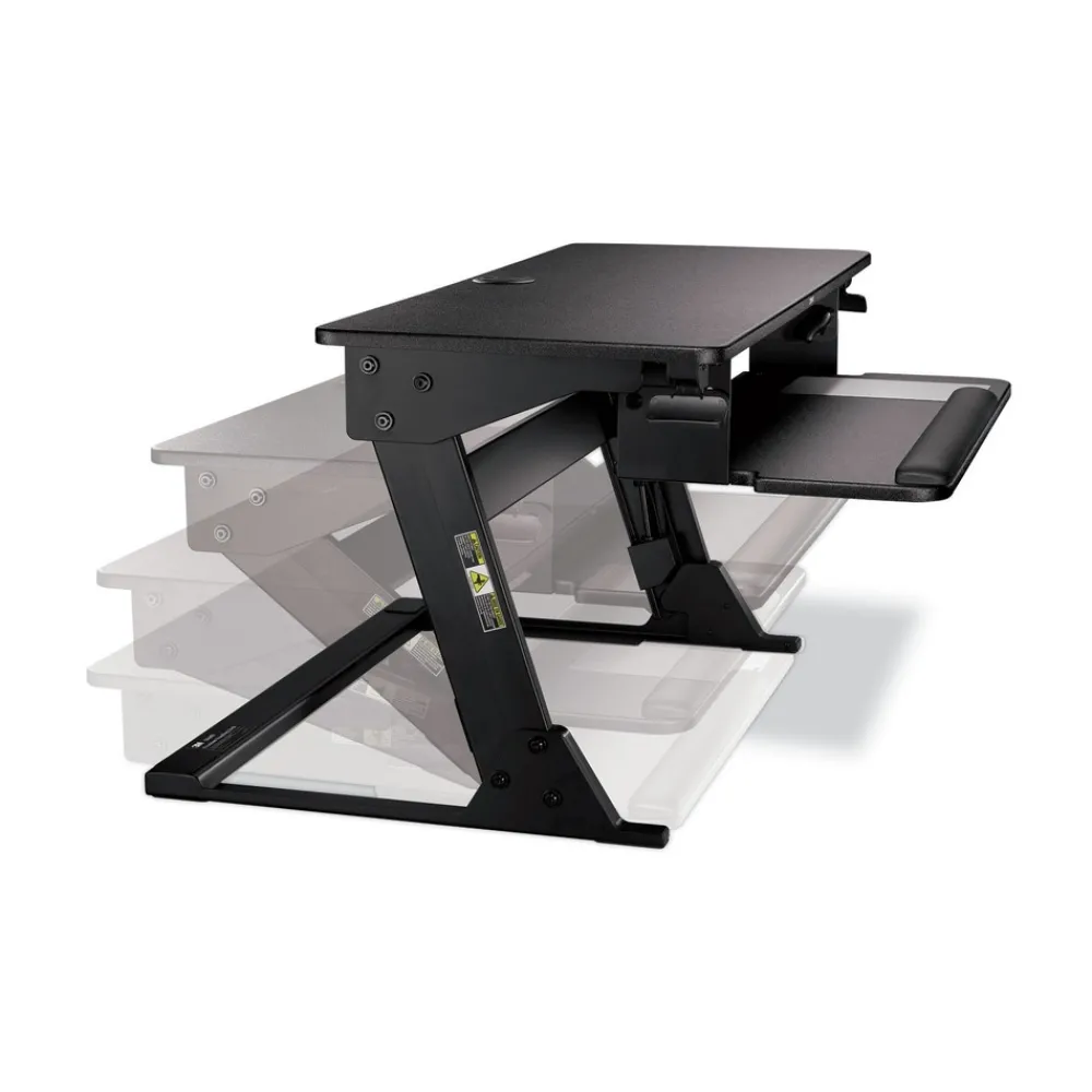 Discount 35.4 in. x 22.2 in. x 6.2 in. to 20 in. Precision Standing Desk - Black Office Furniture & Lighting