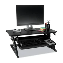 Discount 35.4 in. x 22.2 in. x 6.2 in. to 20 in. Precision Standing Desk - Black Office Furniture & Lighting