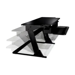 Hot 42 in. x 23.2 in. x 6.2 in. to 20 in. Precision Standing Desk - Black Office Furniture & Lighting