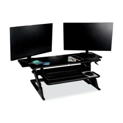 Hot 42 in. x 23.2 in. x 6.2 in. to 20 in. Precision Standing Desk - Black Office Furniture & Lighting