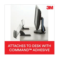 Clearance 150 Sheet Capacity In-Line Adjustable Desktop Copyholder - Plastic (Black/Clear) Desk Accessories & Office Organizers