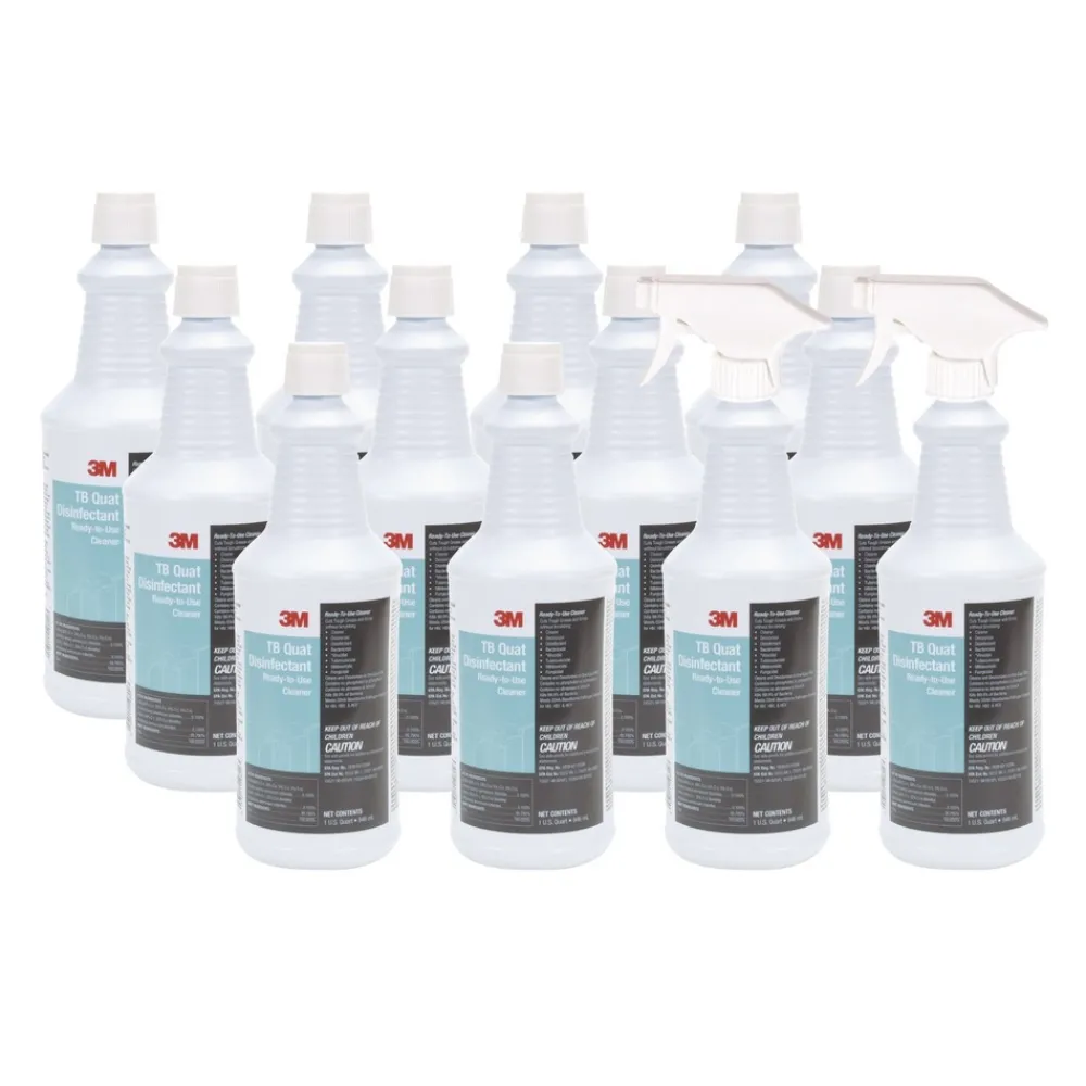 Best 12-Bottle, 2-Spray Trigger/Carton TB Quat Ready-to-Use 32 oz. Disinfectant Cleaner Cleaning & Janitorial Supplies