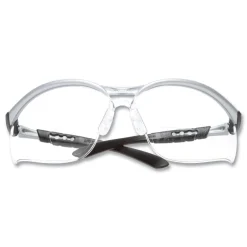 Clearance BX Molded-In 2.0plus Diopter Strength Safety Glasses - Silver/Black Frame, Clear Lens Eye Protection