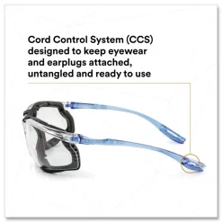 Best CCS plus1.5 Diopter Strength Protective Eyewear with Foam Gasket - Blue Plastic Frame, Clear Polycarbonate Lens Eye Protection