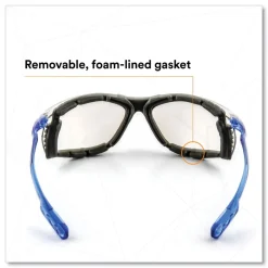 Discount CCS Protective Eyewear with Foam Gasket - Blue Plastic Frame/Clear Polycarbonate Lens Eye Protection