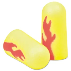 E A Rsoft Blasts Uncorded Foam Earplugs - Yellow Neon/Red Flame (200/Box) Ear Protection