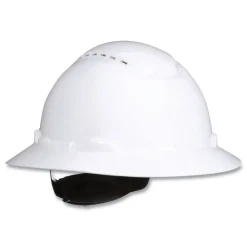 H-800 SecureFit H-Series 4-Point Pressure Diffusion Ratchet Suspension Vented Hat with UV Indicator - White Protective Head Gear