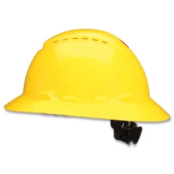 New H-800 SecureFit H-Series 4-Point Pressure Diffusion Ratchet Suspension Vented Hat with UV Indicator - Yellow Protective Head Gear