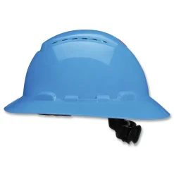 H-800 SecureFit H-Series 4-Point Pressure Diffusion Ratchet Suspension Vented Hat with UV Indicator - Blue Protective Head Gear